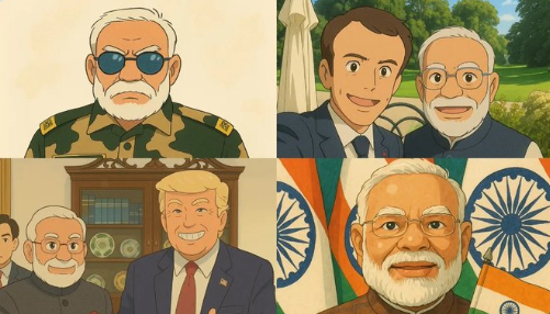 Read more about the article PM मोदी का ‘Ghibli अवतार’: AI-जनरेटेड तस्वीरों ने सोशल मीडिया पर मचाया धमाल, भारत सरकार के आधिकारिक X हैंडल ने शेयर की तस्वीरें!