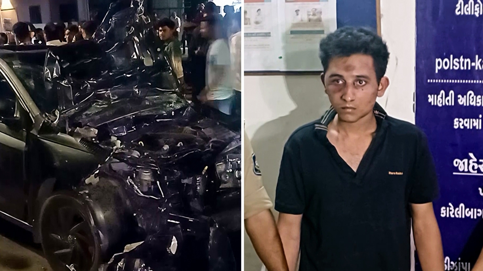 Read more about the article वडोदरा हिट एंड रन केस: एक्सीडेंट से पहले का CCTV फुटेज आया सामने, आरोपी रक्षित के हाथ में दिखी बोतल; प्रांशु चौहान अभी भी फरार