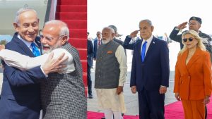 Read more about the article PM Modi Israel Visit: नेतन्‍याहू ने प्रोटोकॉल तोड़कर किया पीएम मोदी का वेलकम, मिला गार्ड ऑफ ऑनर, क्यों खास है ये दौरा?